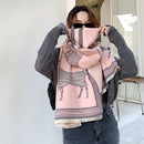 Luxury Winter Cashmere Scarf Women 2022 Design Warm Pashmina Blanket Horse Scarves Female Shawl Wraps Thick Foulard Bufanda