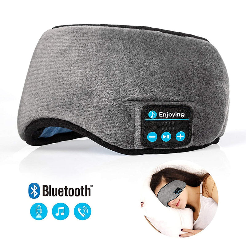 Bluetooth-Schlafkopfhörer, Augenmaske, Schlafkopfhörer, Bluetooth-Stirnband, weich, elastisch, bequem, kabellos, Musikkopfhörer