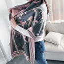 Luxury Winter Cashmere Scarf Women 2022 Design Warm Pashmina Blanket Horse Scarves Female Shawl Wraps Thick Foulard Bufanda