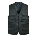2021 Men Multi-Pocket Classic Waistcoat Male Sleeveless Unloading Solid Coat Work Vest Photographer Tactical Mesh Vest Jacket