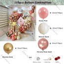 Doubled Dust Pink Boho Wedding Engagement Decoration Chrome Rose Gold Nude Balloons Garland Ballon Arch Global Birthday Decor
