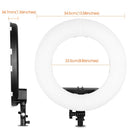 Travor 12 Inch Ring Light  Bi-Color Dimmable With Tripod 45W 384 LEDS for Live Video Streaming Photography Makeup Ringlight