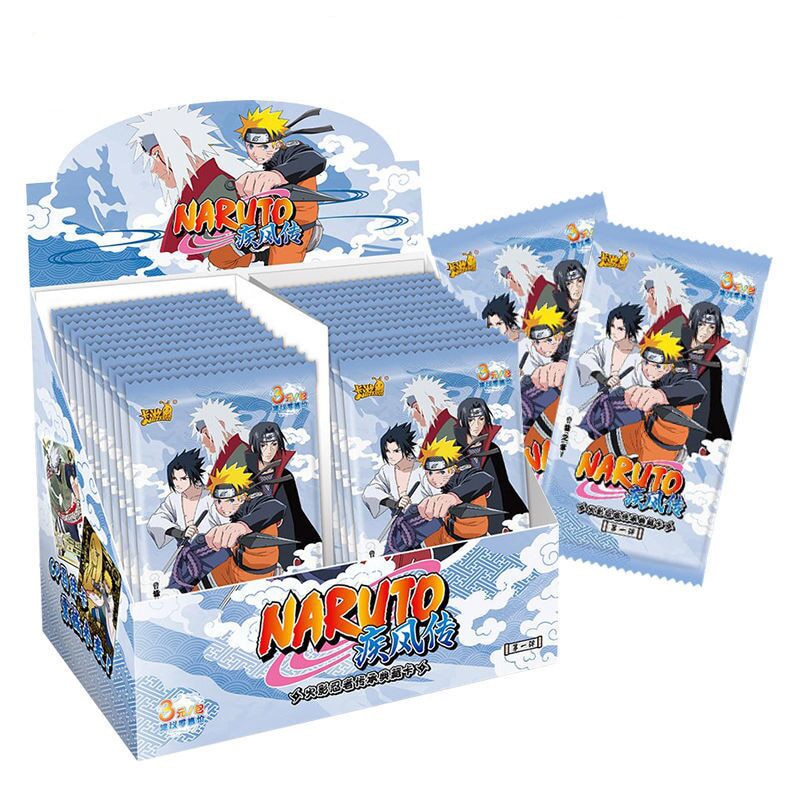 KAYOU Genuine Naruto Cards Box Anime Figure Card Booster Pack Sasuke Collection Flash Card Toy Birthday Christmas Gift for Kids