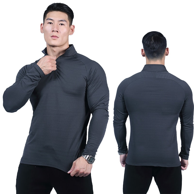 Compression Shirts Bodybuilding Football Mens Outdoor Long Sleeve Training Sporting Jerseys Quick Dry Running Man Fitness Tee