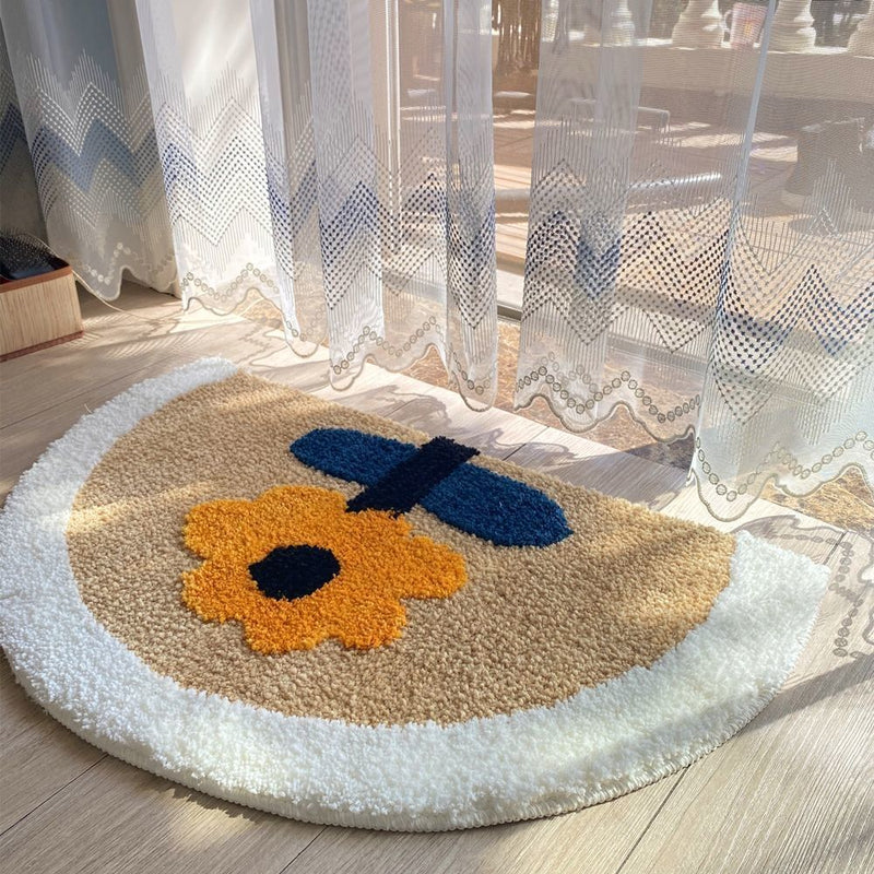 Ins einfache Badezimmer Floret Teppich Blumen Teppiche rutschfeste saugfähige Hauseingangsteppiche verdickte Fußmatte Home Decor