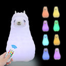 Rabbit LED Night Light Touch Sensor Remote Control 9 Colors Dimmable Timer Rechargeable Silicone Bunny Lamp for Kids Baby Gift