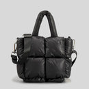 Bolsos de mano acolchados grandes a la moda, bolsos de hombro acolchados de diseñador para mujer, bolso cruzado de algodón de nailon de lujo, bolso de invierno 2022