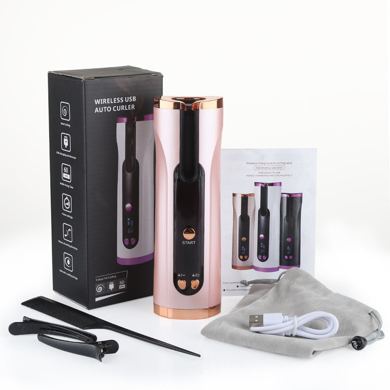 Hair Curler Wireless Automatic Curling Iron Electric Iron Set Adjustable Temperature Modeling Tool Rotation Wave Styer Household