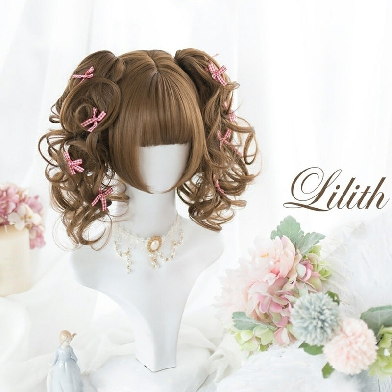 SHANGKE Synthetic Red Black Blonde White Lolita Wigs For Women Long Straight Wig With Bangs Genshin Impact Cosplay Wig