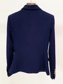 HIGH QUALITY New Fashion 2022 Designer Jacket Women's Classic Slim Fitting Metal Lion Buttons Double Breasted Blazer Outer S-5XL