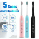 Ultrasonic Sonic Electric Toothbrush Rechargeable Tooth Brush Washable Electronic Whitening Teeth Brush Adult Timer JAVEMAY J110