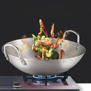 Thicken Wok Pan Home Garden Non-stick Skillet Stainless Steel Pan Gas Stoves Cooking Pot Cauldron Cast Iron For Kitchen