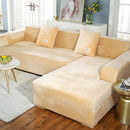 2022 Velvet L Shaped Sofa Cover For Living Room Elastic Furniture Couch Slipcover Chaise Longue Corner Sofa Covers Stretchable