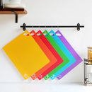 ERMAKOVA Cutting Board 4Pcs/6Pcs 1.2mm Thickening Flexible PP Non Slip Chopping Block Cutting Mats with Food Icons Kitchen Tools