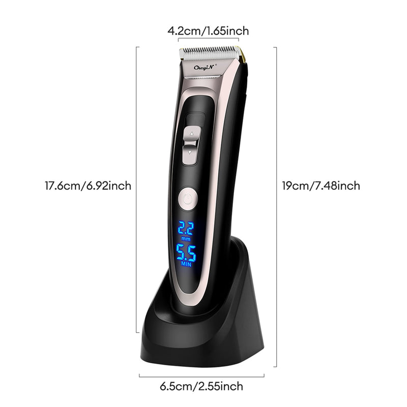 CkeyiN Professional Digital Hair Trimmer Rechargeable Electric Hair Clipper Men&