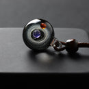 BOEYCJR universo cuentas de cristal planetas colgante collar Galaxy cuerda cadena Sistema Solar diseño collar para mujer