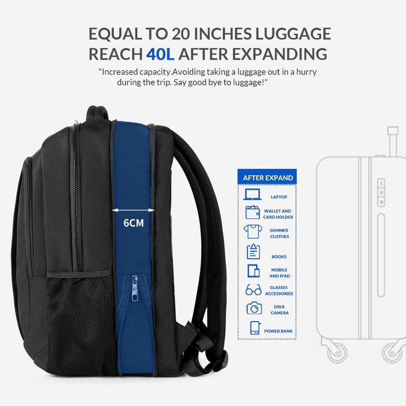Lifetime Warranty 39L Large Capacity Men Backpack 17.3 inch Laptop Backpack Men Anti theft Travel Bag Waterproof Male Schoolbag