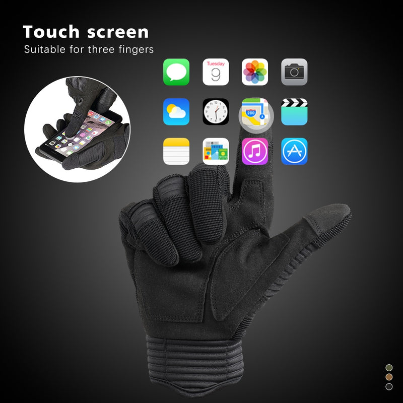 Touch Screen Tactical Full Finger Gloves Military Paintball Shooting Airsoft Combat Work Driving Riding Hunting Gloves Men Women