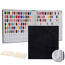 80 120 240 308 Colors PU Paper Nails Tips Card Nail Display Stand Case Model Nail Gel Polish Storage Box Nail Book Display