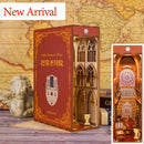 Cutebee DIY Book Nook Miniatures Shelf Insert Bookend Dollhouse Model Roombox Building Kit Wooden Bookshelf Toys Gifts 3D House