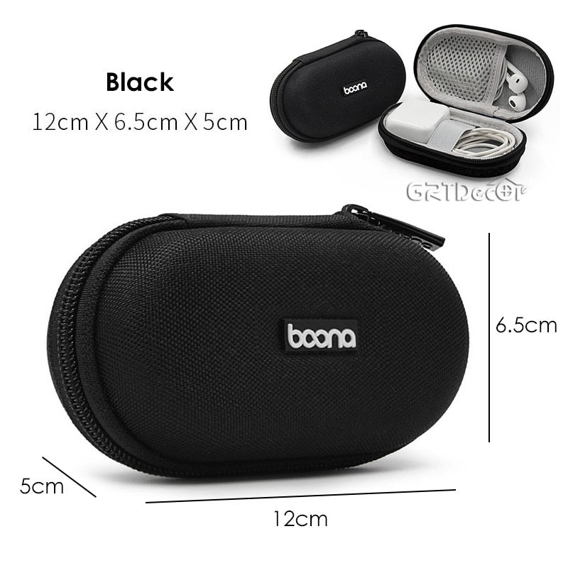 Bolsa de almacenamiento de dispositivos digitales de carcasa dura para adaptador de Mac, Cable de datos de ratón, auriculares, HDD, estuche organizador de dispositivos electrónicos