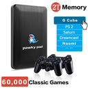 Pawky Pad Retro Videospiel 4K 3D Spielkonsole für G Cube/Saturn/PS2/Naomi 60000+ Spiele für Windows 107 Classic Game Series