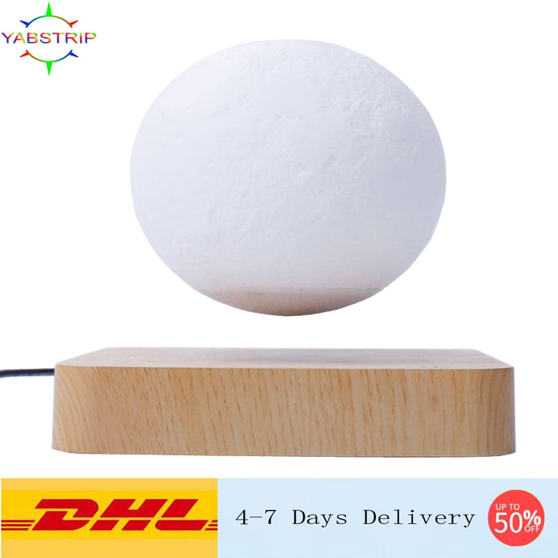 3D Magnetic Levitation Moon Lamp Creative LED Night Light Rotating Floating Lamp ForHome Decoration Holiday DIY Fashion Gift