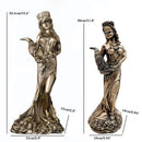 ERMAKOVA Large Size Resin Blinded Greek Wealth Goddess Fortuna Figurine Plouto Lucky Fortune Sculpture Office Gift Home Decor