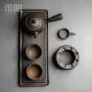 Coarse Pottery Warm Tea Stove Japanese-Style Handmade Vintage Tea Warmer Tea Pot Ceramic Kung Fu Tea Set Warm Tea Set