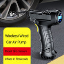 Car Air Pump 120W Wireless Inflatable Pump Portable Rechargeable Air Compressor Digital Car Automatic Tire Inflator Equipment