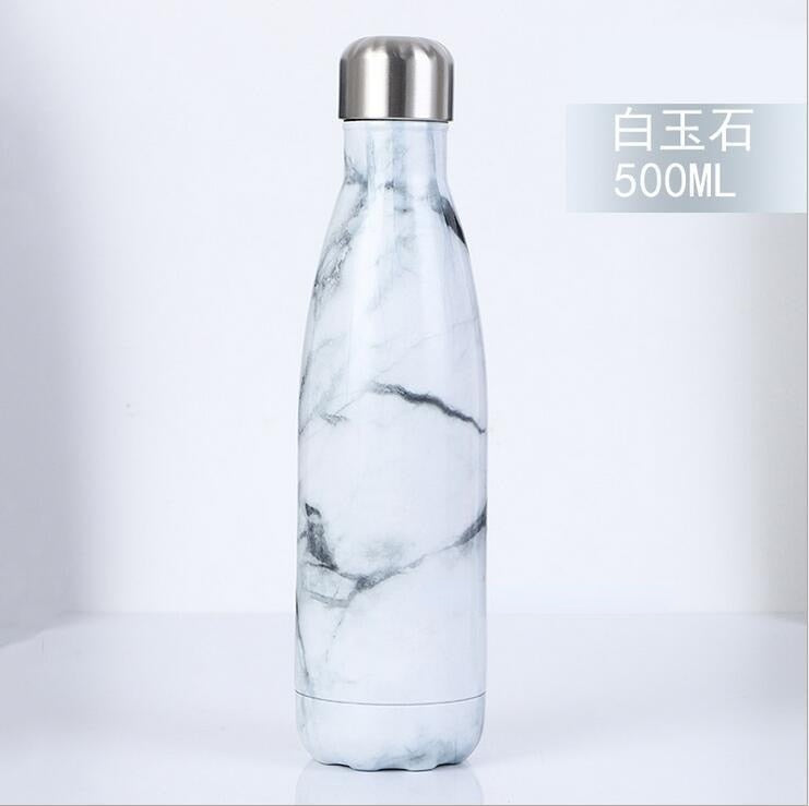 FSILE 500/1000ml Frasco de vacío aislado de doble pared Botella de agua de acero inoxidable Cola Agua Cerveza Termo para botella deportiva