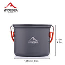 Suministros de Camping Widesea, olla colgante de aluminio, cocina para cocinar al aire libre, utensilios de cocina antiadherentes, 2 ~ 3 personas para turismo, caminata, Picnic