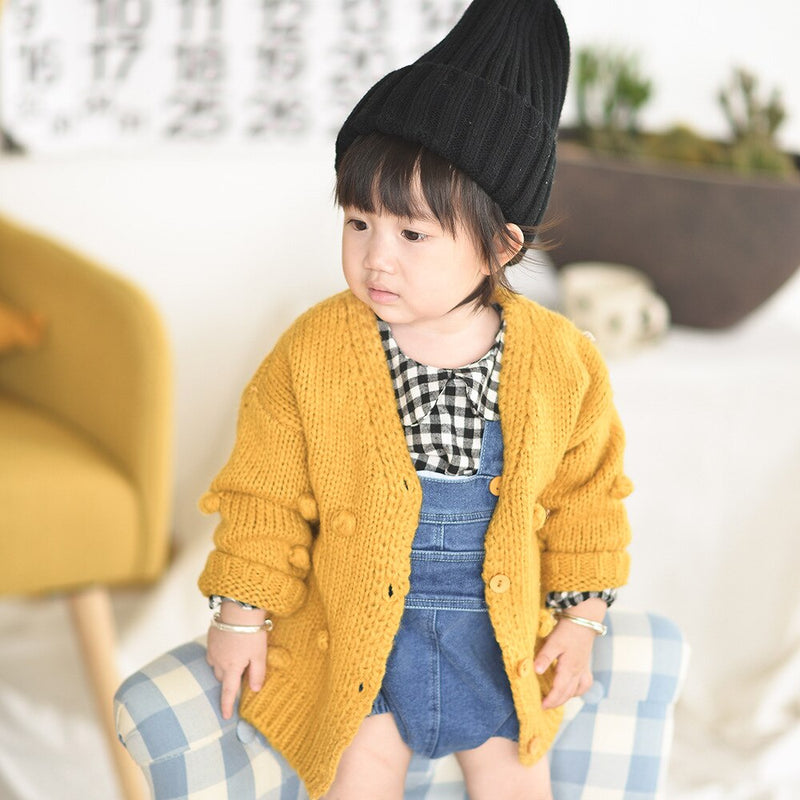HoneyCherry Baby Girl Sweater Winter HandBall Sweater Cardigan Jacket Girl Girls Sweater Fall Clothes For Toddler Girls