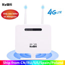 KuWFi 4G Router Sim Card 300mbps Unlocked 4G CPE Wireless Router 150mbps CAT4 Mobile Wifi Hotspot With Sim Card Slot 4 LAN Ports