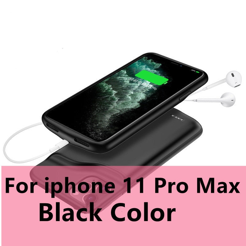 Xilecaly Batteriehülle für iPhone 13 Pro 12 11 Pro Max Smart Power Bank Ladeladegerät Abdeckung für iPhone XS Max XR 7 8 Plus SE 2