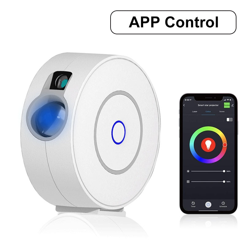 Alexa Voice Control APP Control Galaxy Starry Projector Water Waving Led Sky Night Lights Colorful Nebula Cloud Night Lamp