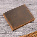 Handmade Personalised Leather Wallet for Men Slim Breif Men Wallets Short Vintage Retro Manmade Wallet Money Bags