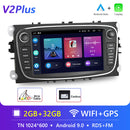 Podofo 4G HIFI Android 10 2 Din Car Radio Multimedia Video Player For Ford Focus S-Max Mondeo 9 Galaxy C-Max Navigation GPS 2din