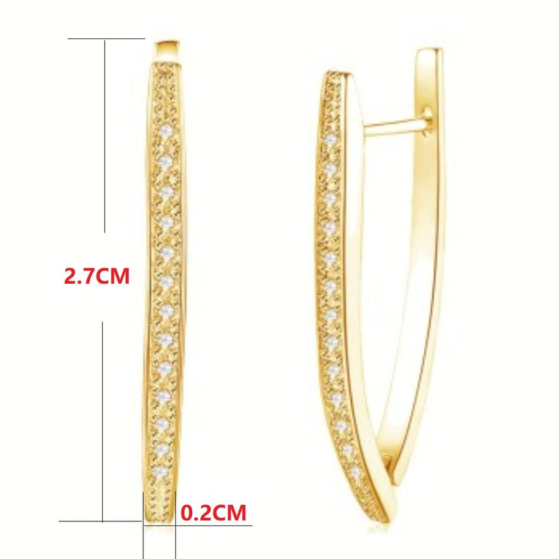Neue Ankunfts-Goldfarben-Ohrringe für Frauen-Hochzeits-Dekoration-empfindlicher Entwurfs-Österreich-Kristallschmucksache-Geschenk-Luxus 4 Farben