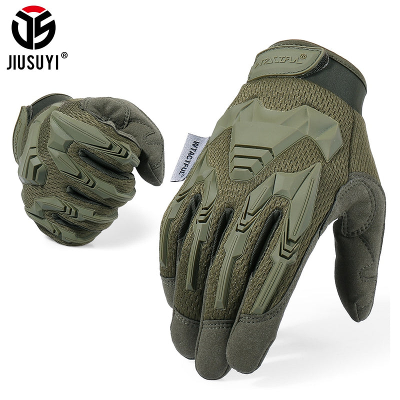 Guantes militares tácticos ejército Paintball tiro Airsoft combate bicicleta goma protectora antideslizante guante de dedo completo hombres mujeres