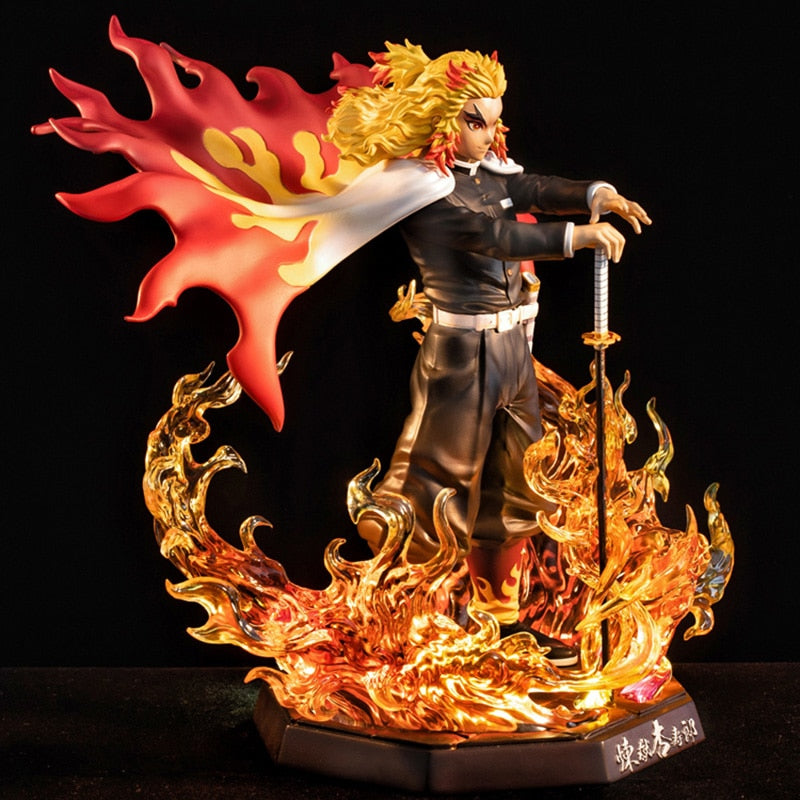 25 cm Demon Slayer Rengoku Kyoujurou PVC Actionfiguren Spielzeug GK Anime Kimetsu No Yaiba PVC Figur Spielzeug