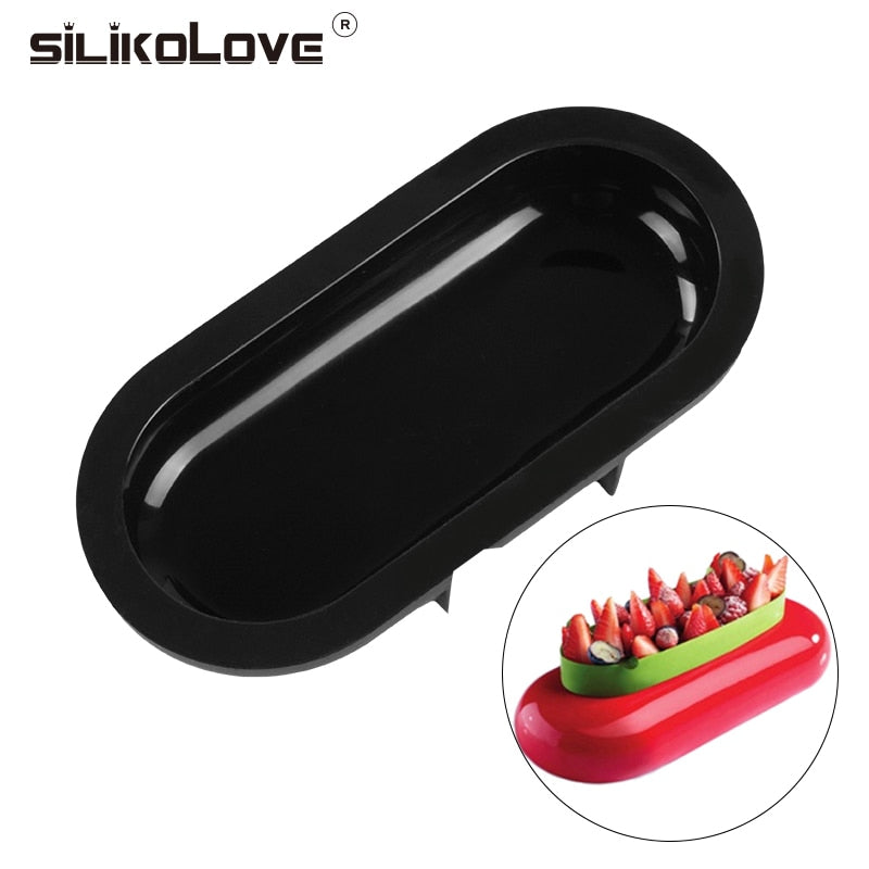 SILIKOLOVE Silicone Molds Non-Stick Baking Molds Tools Flat Round Shaped Mousse For Bakeware Cake Tools