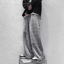 Autumn Corduroy Pants Men Fashion Retro Casual Plaid Pants Men Streetwear Hip Hop Loose Straight Trousers Male Large Size S-5XL