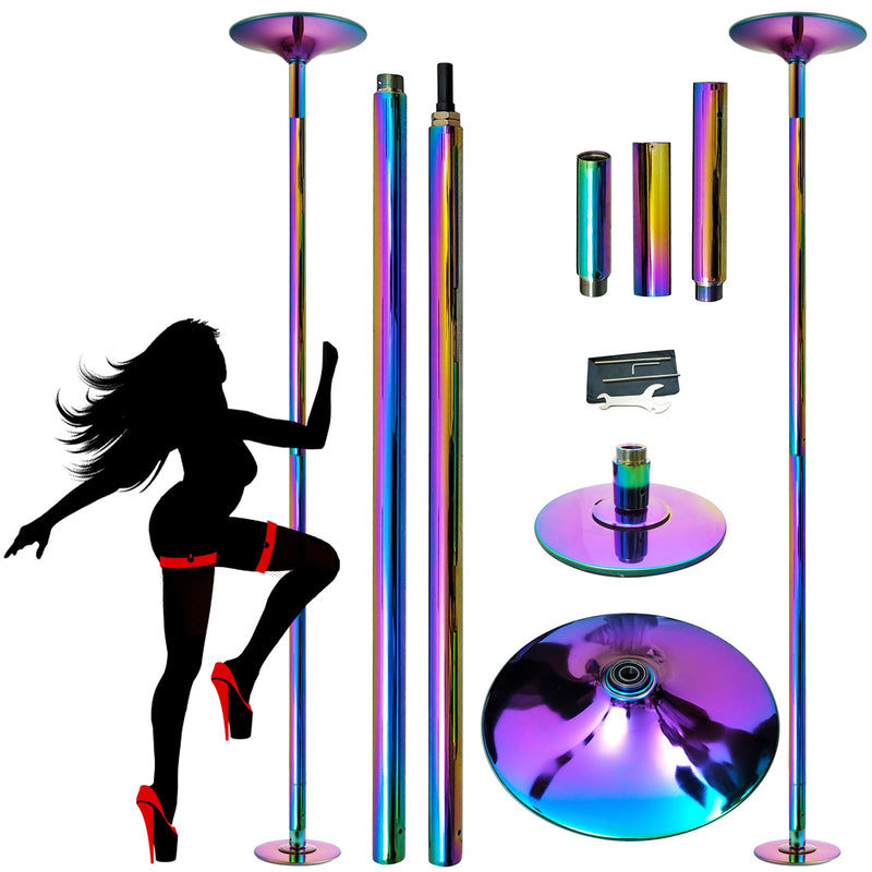 45mm Professional Golden Stripper Pole Dance Spin Pole Removable Home Fitness Exercise Training Pole D POLE Kit Freeshipping