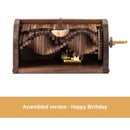 Caja de música de madera pura hecha a mano madera pura hecha a mano la canción de perseguir las olas caja de regalo embalaje moderno Simple regalo de Festival