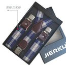 Genuine Leather Men's Suspenders  3/6 Clips Braces Suspensor Adjustable Belt Strap Bretelles Vintage Male Garter For Shirt