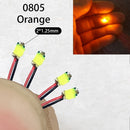 40Pcs/Lot 0402 0603 0805 1206 Led SMD Wire For Model Train HO N OO Scale Red Black Line Pre-soldered Micro Litz Diorama Railway