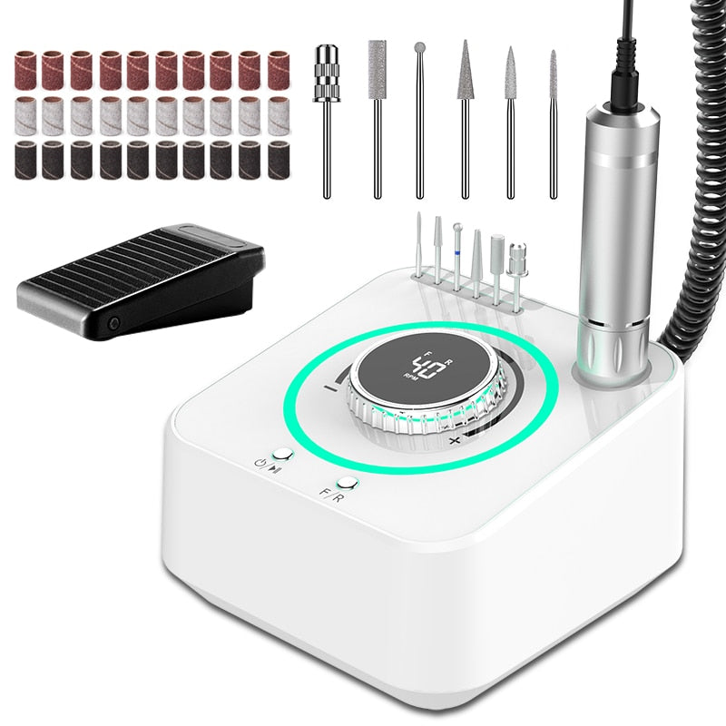 40000RPM Electric Nail Drill Professional Manicure Machine With Brushless Motor Nails Sander Set Nail Salon Polisher Equipment