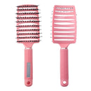 Huiyun Hot Hair Brush Boar Bristle Scalp Massager Comb Nylon Women Wet Curly Tangle Brushes Salon Detagling Hairdressing Styling