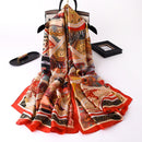 2022 180 * 90 cm Frauen Schal Sommer Seidenschal Dame Wrap Weiche weibliche Europa Designer Strand Bandana Foulard Schalldämpfer Mädchen Pareo